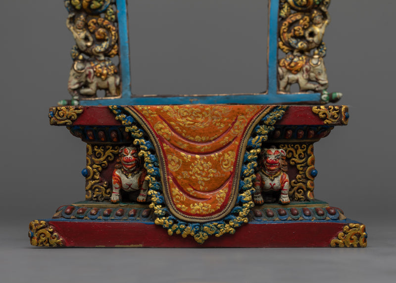 Antique Dzambhala Colorful Statue | Opulent Symbol of Prosperity