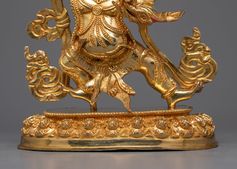 Hand-Built Vajrapani Figurine for The Shrine | The Holder of Vajra Sculpture