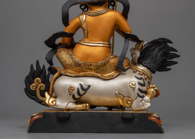 Handmade Namtoshe Figurine | 24K Gold-Gilded Protector of Wealth