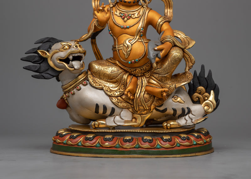 Handmade Namtoshe Figurine | 24K Gold-Gilded Protector of Wealth