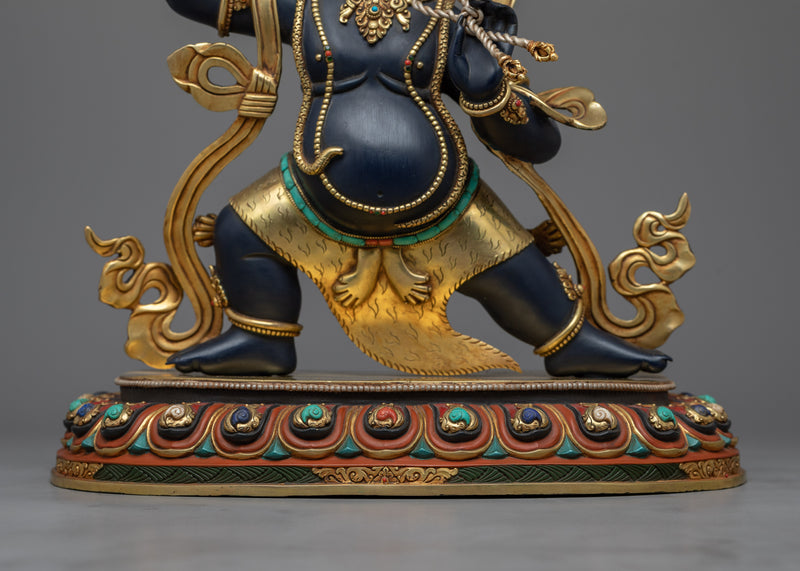 Elegant Handcarved Vajrapani Statue for Shrine | Deity of Strength and Compassion