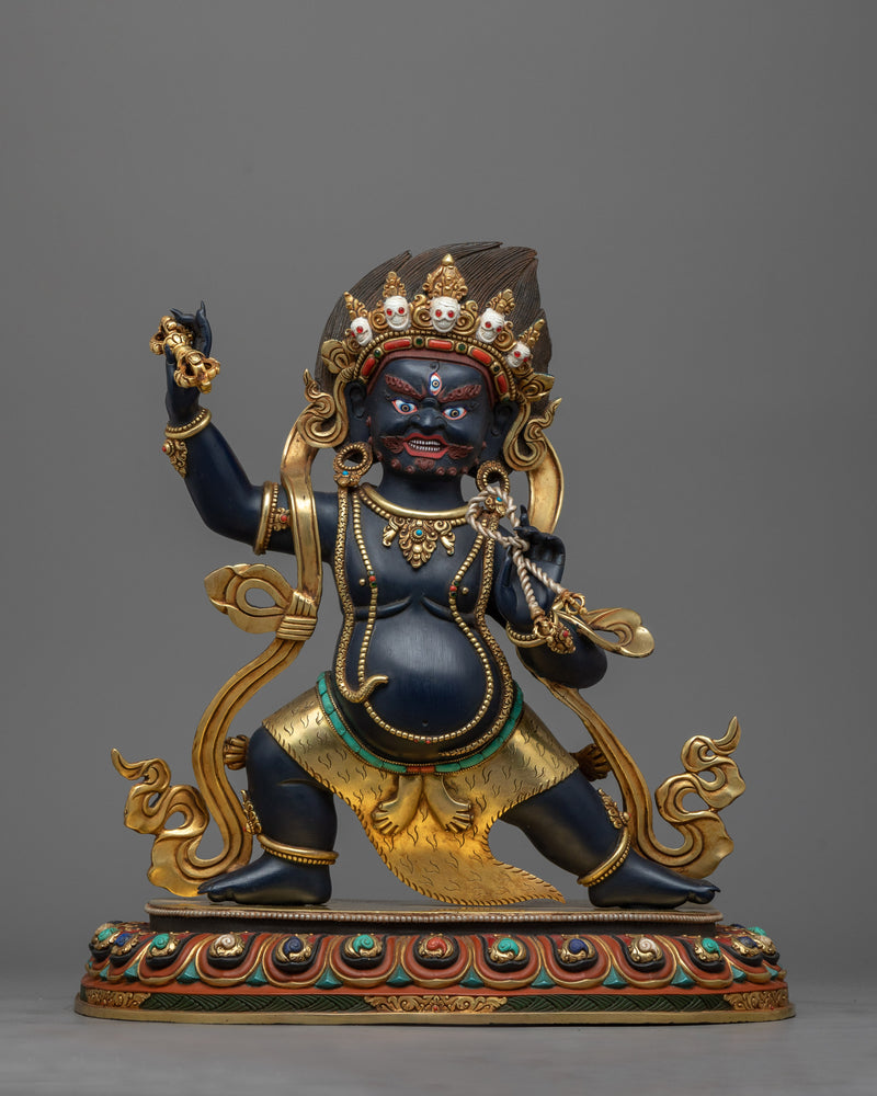 Elegant Handcarved Vajrapani Statue for Shrine | Deity of Strength and Compassion