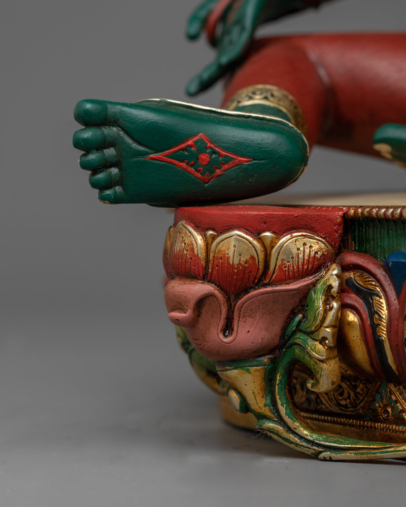 Handmade Green Tara Statue for The Shrine | Explore the Beauty of Vajrayana Artistry