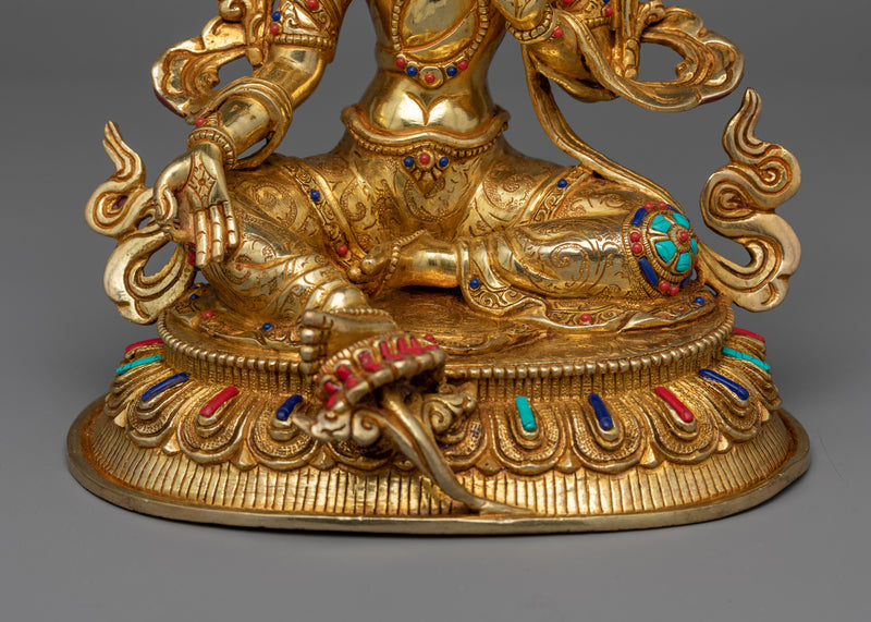 Tibetan Art Piece Green Tara | Guardian of Compassion and Enlightenment