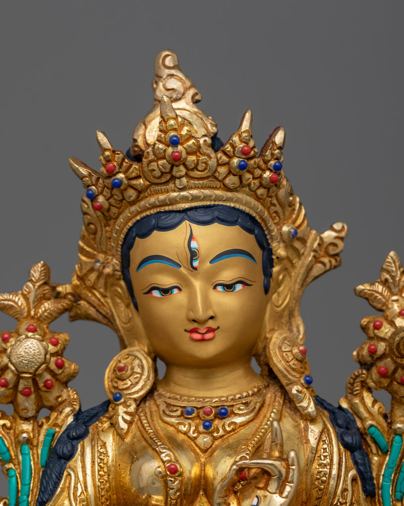 gold-gilded-white-tara-figure