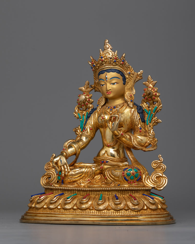 gold-gilded-white-tara-figure