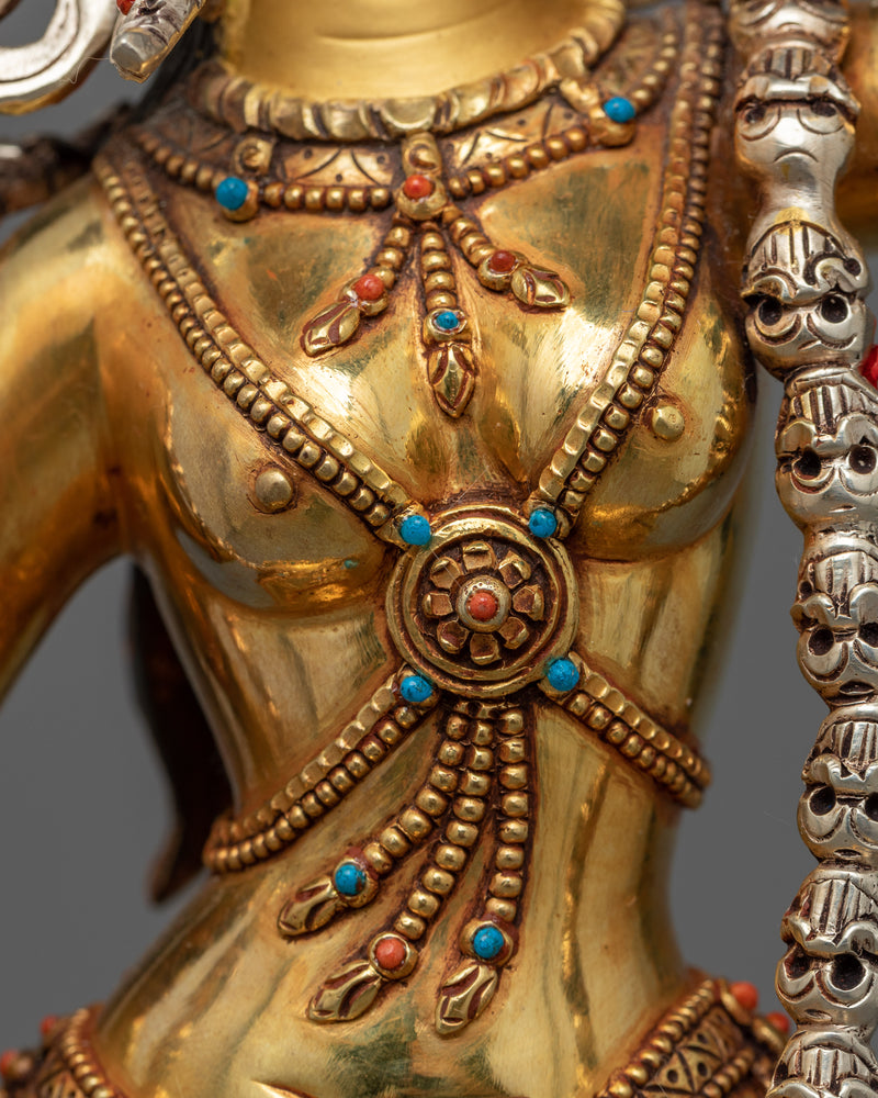 Exquisite Vajrayogini 24K Gold-Gilded Statue | A Masterpiece of Tantric Art