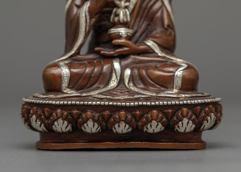 Guru Rinpoche 17cm Oxidized Statue | Enlightened Master of Tibetan Buddhism