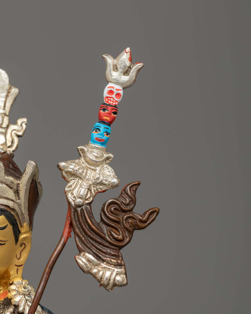 Guru Rinpoche 17cm Oxidized Statue | Enlightened Master of Tibetan Buddhism