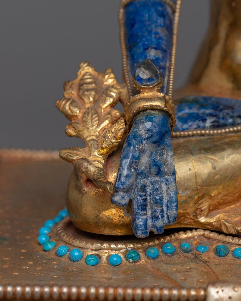 Medicine Buddha Lapis Stone Statue | Healer of Body and Spirit