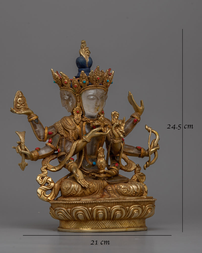 Namgyalma Crystal Body Statue | Emblem of Longevity and Purity