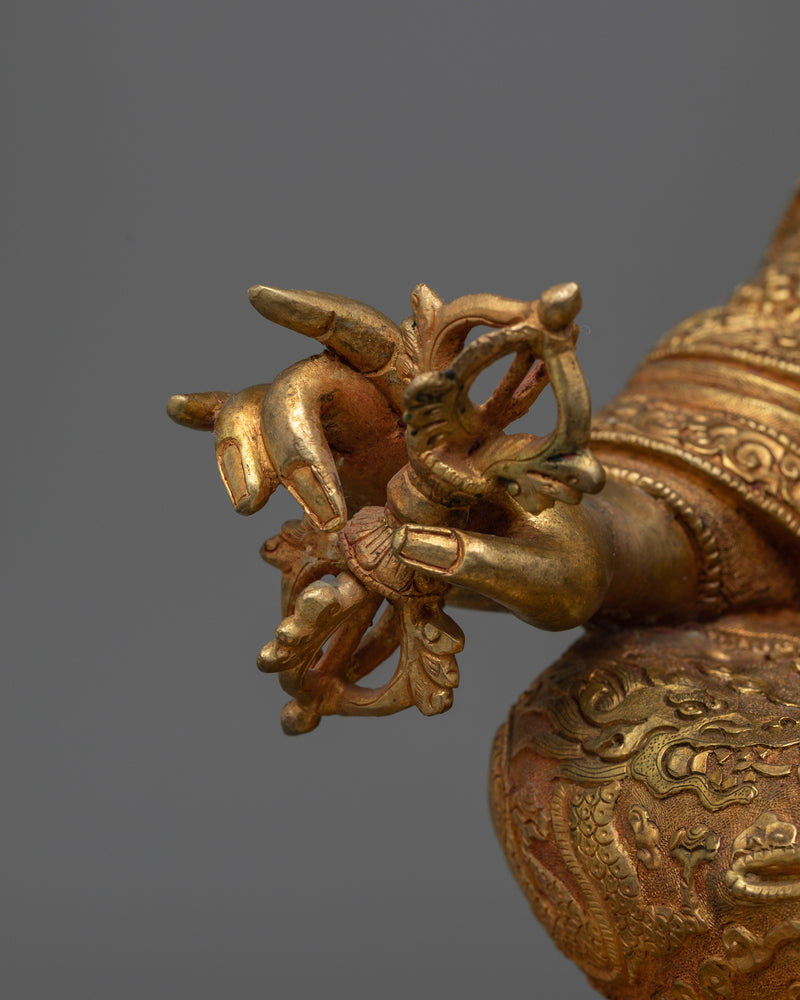 Gold-Gilded Tantra Guru Rinpoche Statue | Protector of Wisdom