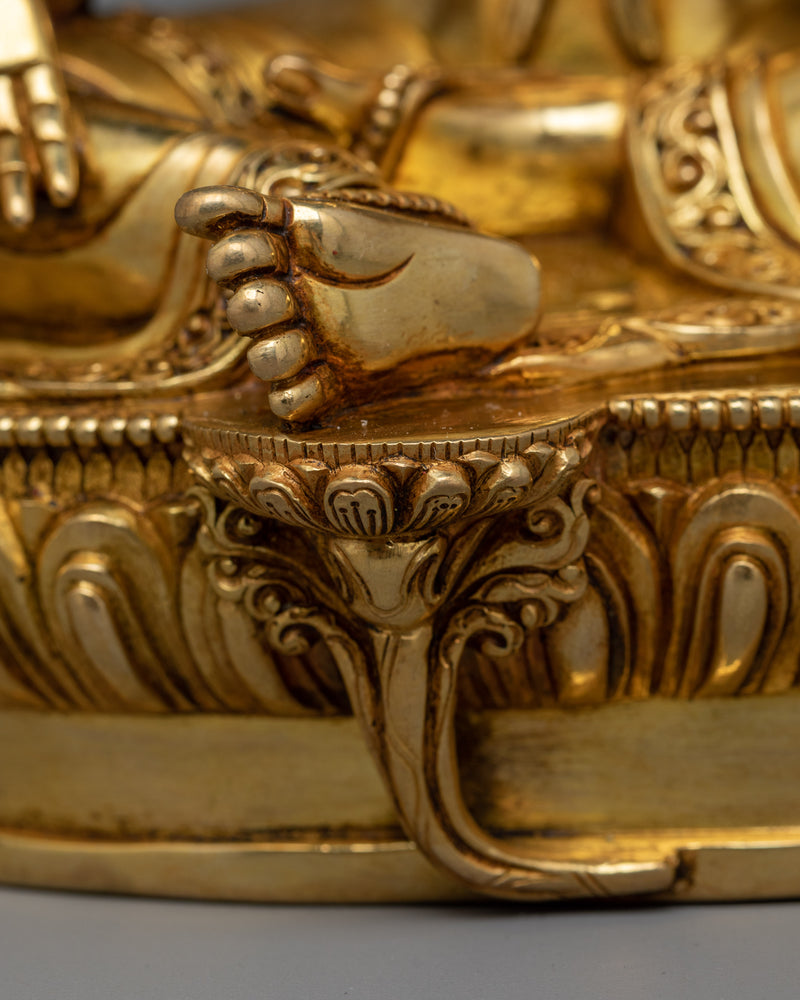 Green Tara 23cm Gold-Gilded Statue | Embodiment of Compassion