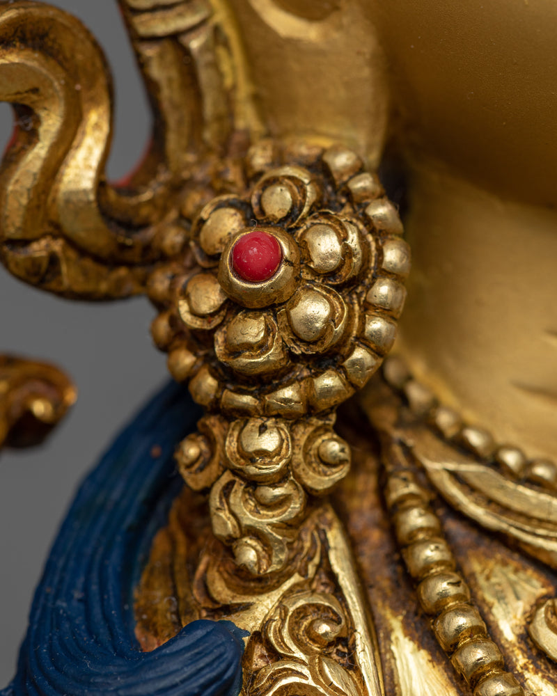 Green Tara 23cm Gold-Gilded Statue | Embodiment of Compassion