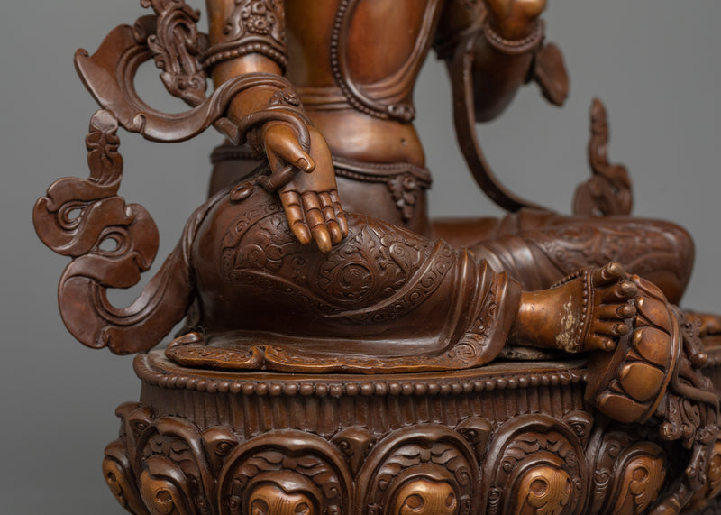 Green Tara Beautiful Oxidized Statue | Embodiment of Compassion