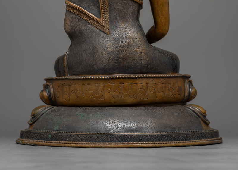 Amitabha Buddha Dark Oxidized Statue | Emblem of Infinite Light