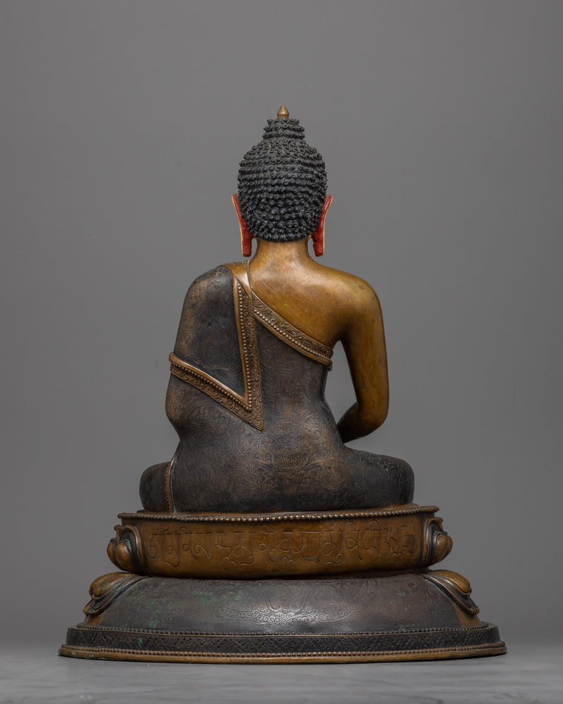 Amitabha Buddha Dark Oxidized Statue | Emblem of Infinite Light