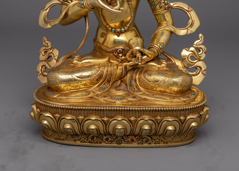 14.4 Inch Vajrasattva Sculpture | Traditionally Hand Crafted Sacred Statue