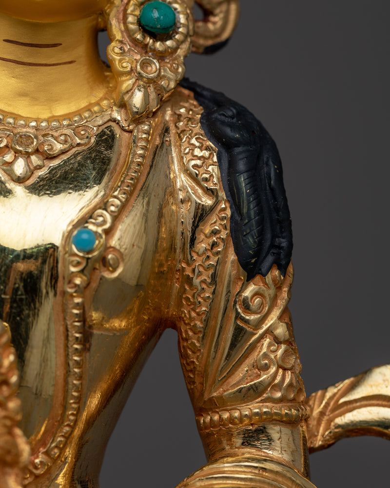 Gold Gilded Amitayus Statue | A Luminous Symbol of Longevity and Spiritual Insight