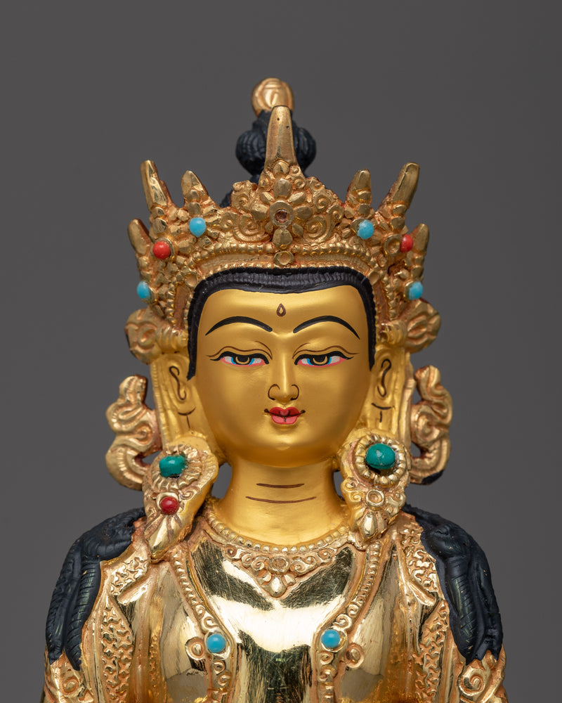 Gold Gilded Amitayus Statue