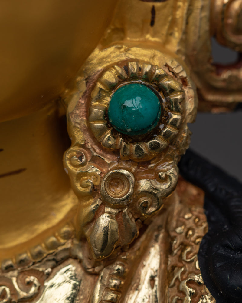 Gold Gilded Amitayus Statue | A Luminous Symbol of Longevity and Spiritual Insight