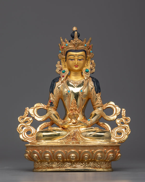 Gold Gilded Amitayus Statue