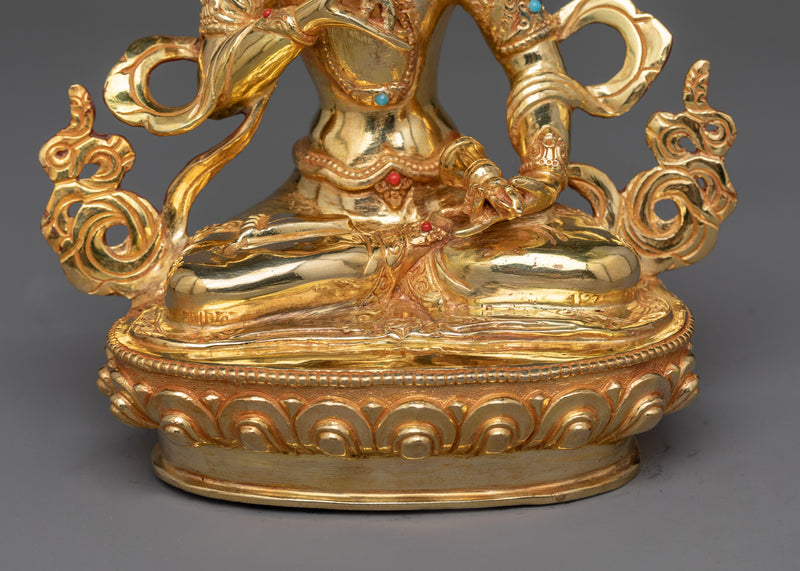 Vajrasattva Gold-Gilded Figure | Embodiment of Purity and Enlightenment