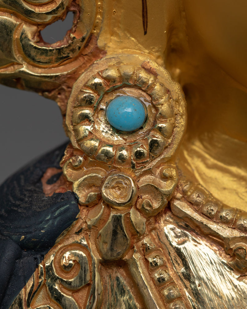 Vajrasattva Gold-Gilded Figure | Embodiment of Purity and Enlightenment