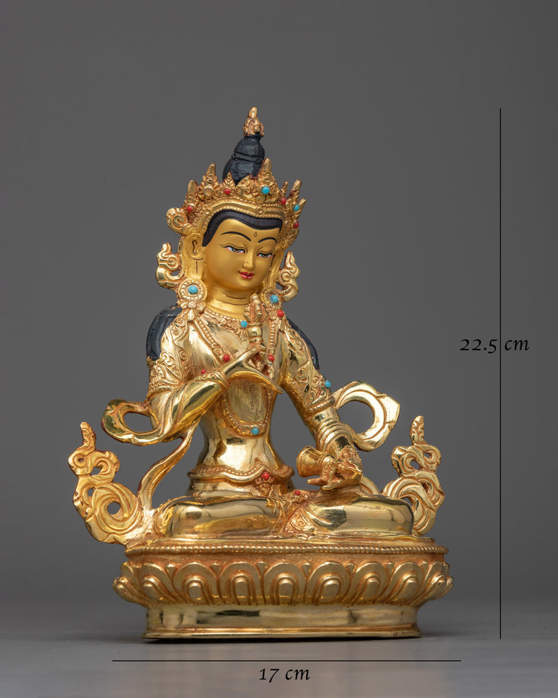 Vajrasattva Gold-Gilded Figure | Embodiment of Purity and Enlightenment