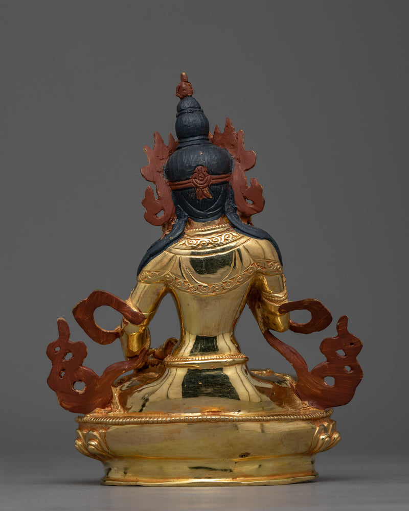 Vajrasattva Gold-Gilded Figure | Embodiment of Purity and Enlightenment