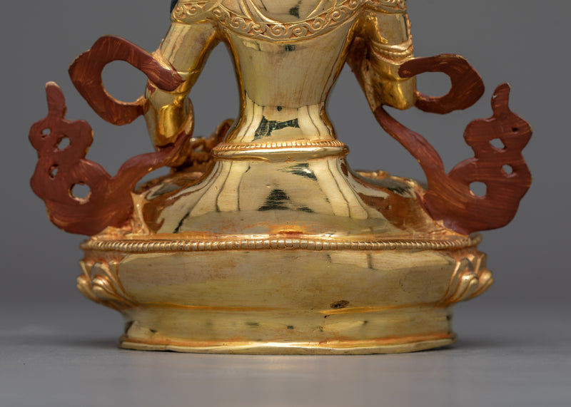 Vajrasattva Gold-Gilded Figure | Embodiment of Purity and Enlightenment