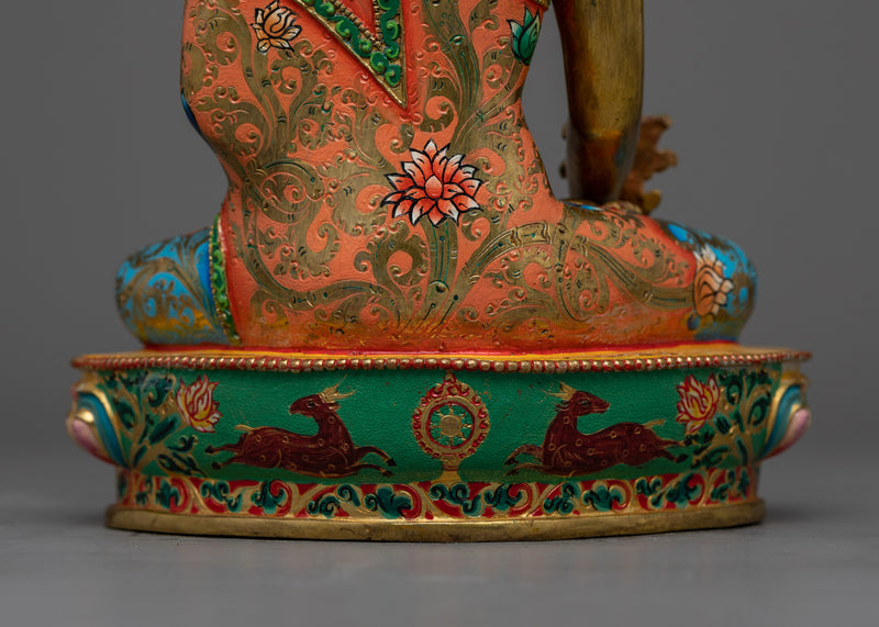 Medicine Buddha Multi-Colorful Statue | Embodiment of Healing and Compassion