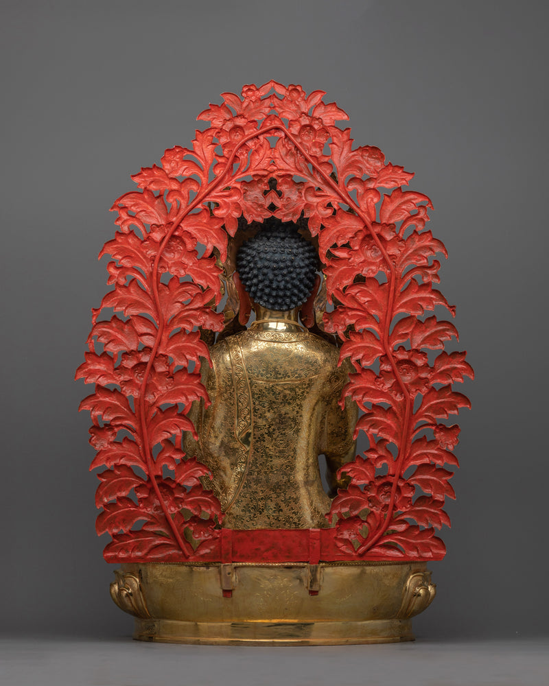 Crown Shakyamuni Buddhah Gold-Gilded Statue | Embodiment of Enlightenment