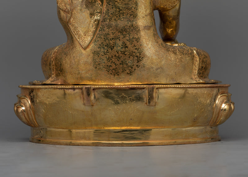 Crown Shakyamuni Buddhah Gold-Gilded Statue | Embodiment of Enlightenment