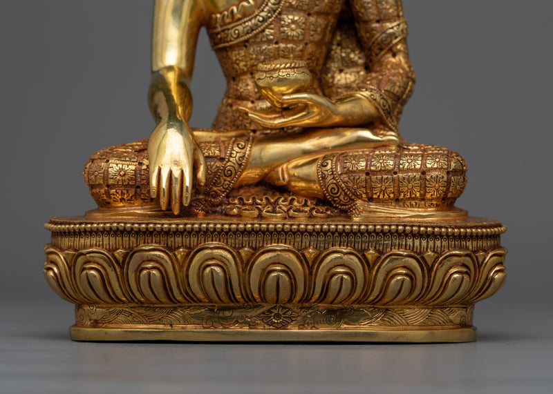 Shakyamuni Budha Gold-Gilded Statue | Embodiment of Enlightenment