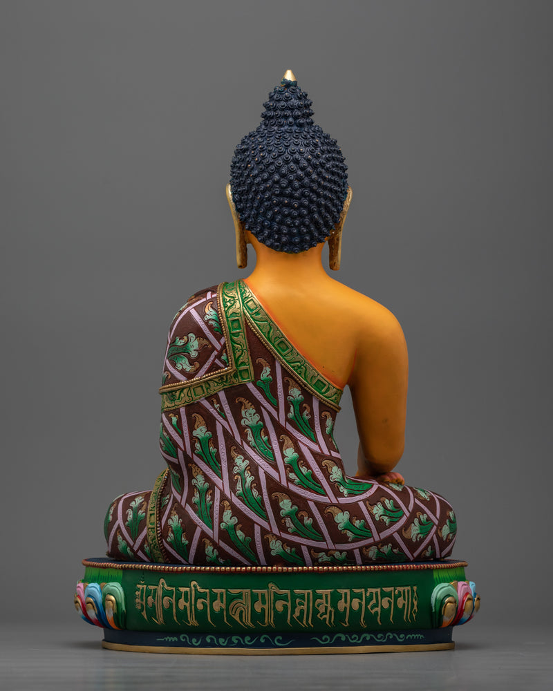 Yellow-Hued Shakyamuni Buddha Statue | Embodiment of Enlightenment