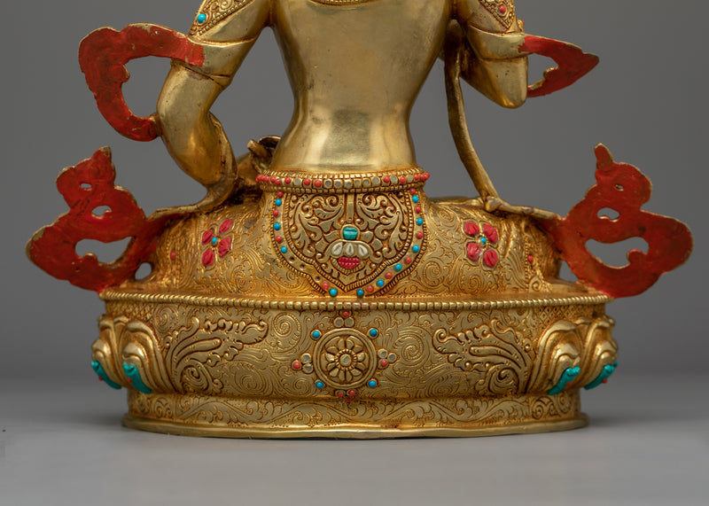 Vajrasattva Gemstone-Decorated Statue | Embodiment of Purity and Enlightenment