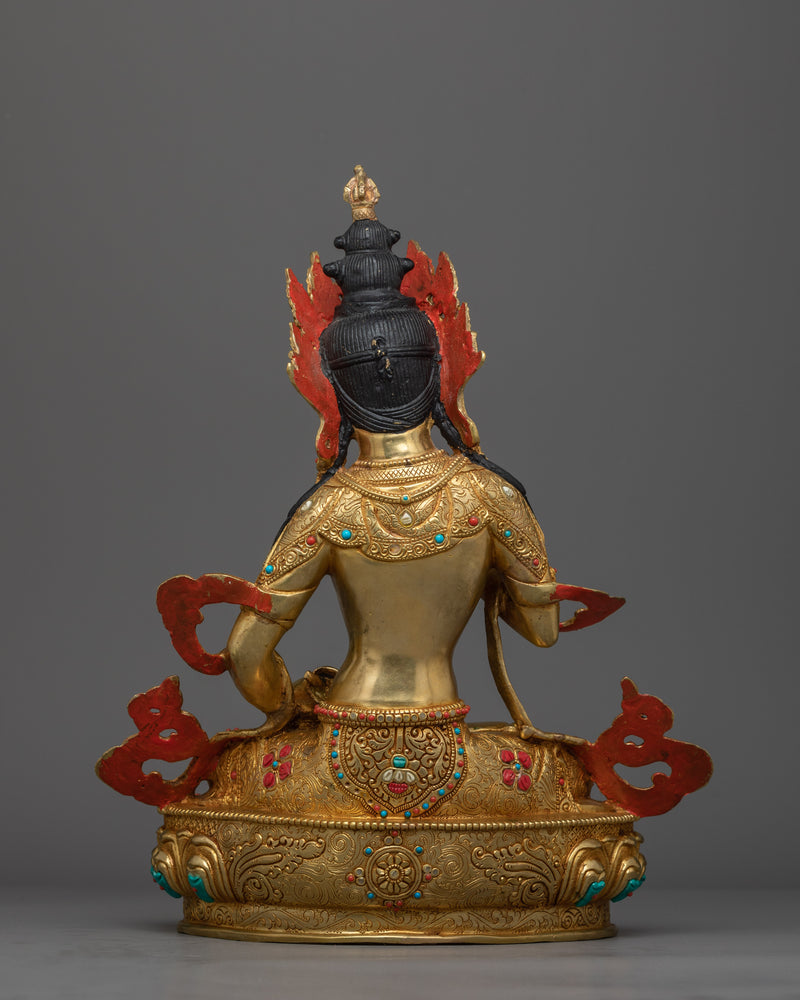 Vajrasattva Gemstone-Decorated Statue | Embodiment of Purity and Enlightenment