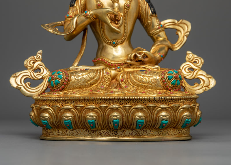 Vajrasattva Gemstone-Decorated Statue | Embodiment of Purity and Enlightenment