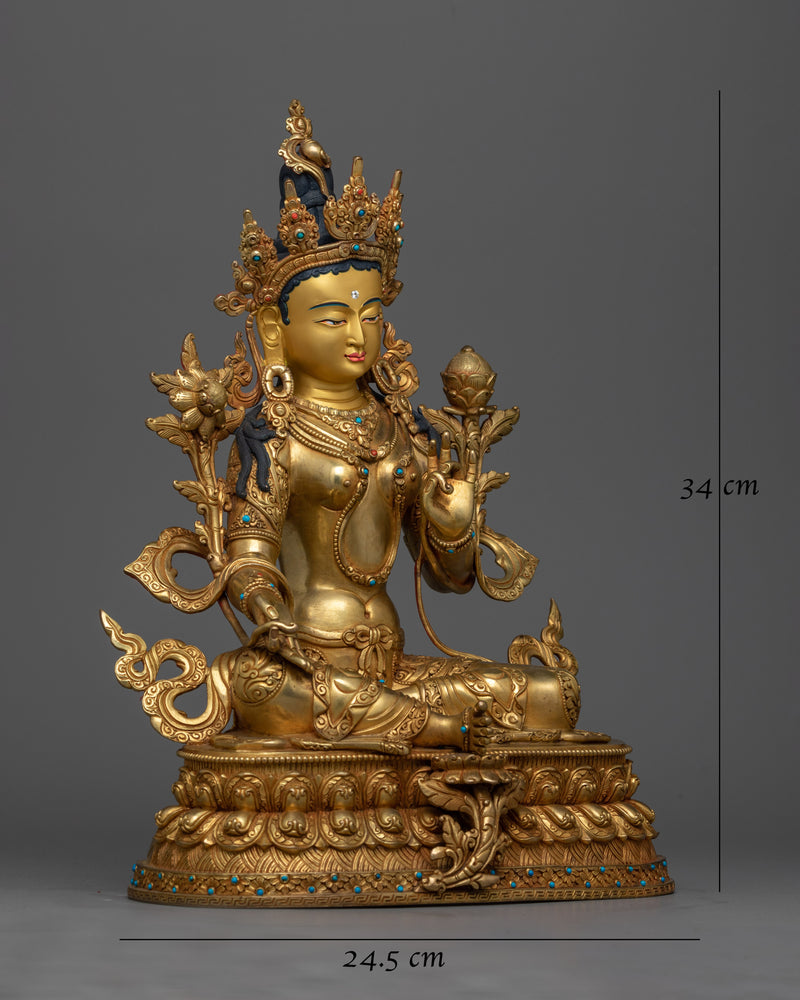 Shri Beautiful Green Tara Statue | Embodiment of Compassion and Protection