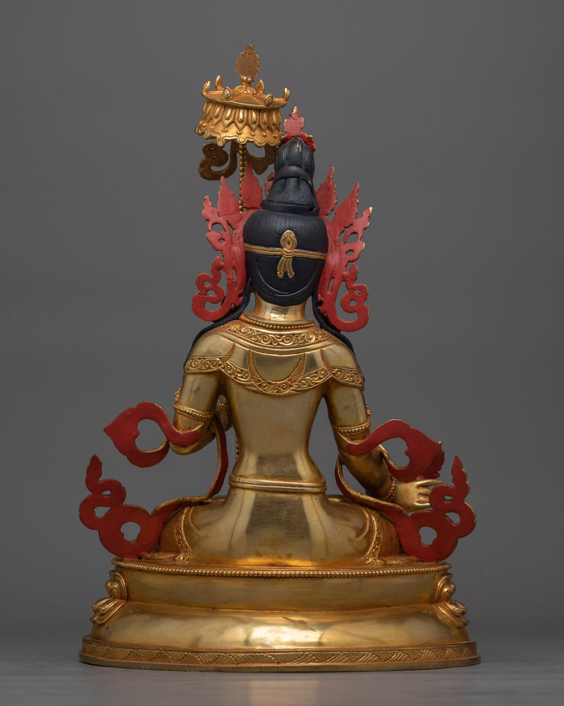 Graceful Dukar Gold Gilded Statue | Handcrafted Elegance