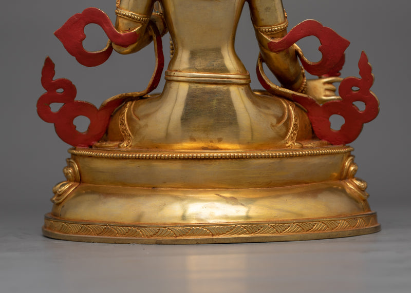 Graceful Dukar Gold Gilded Statue | Handcrafted Elegance