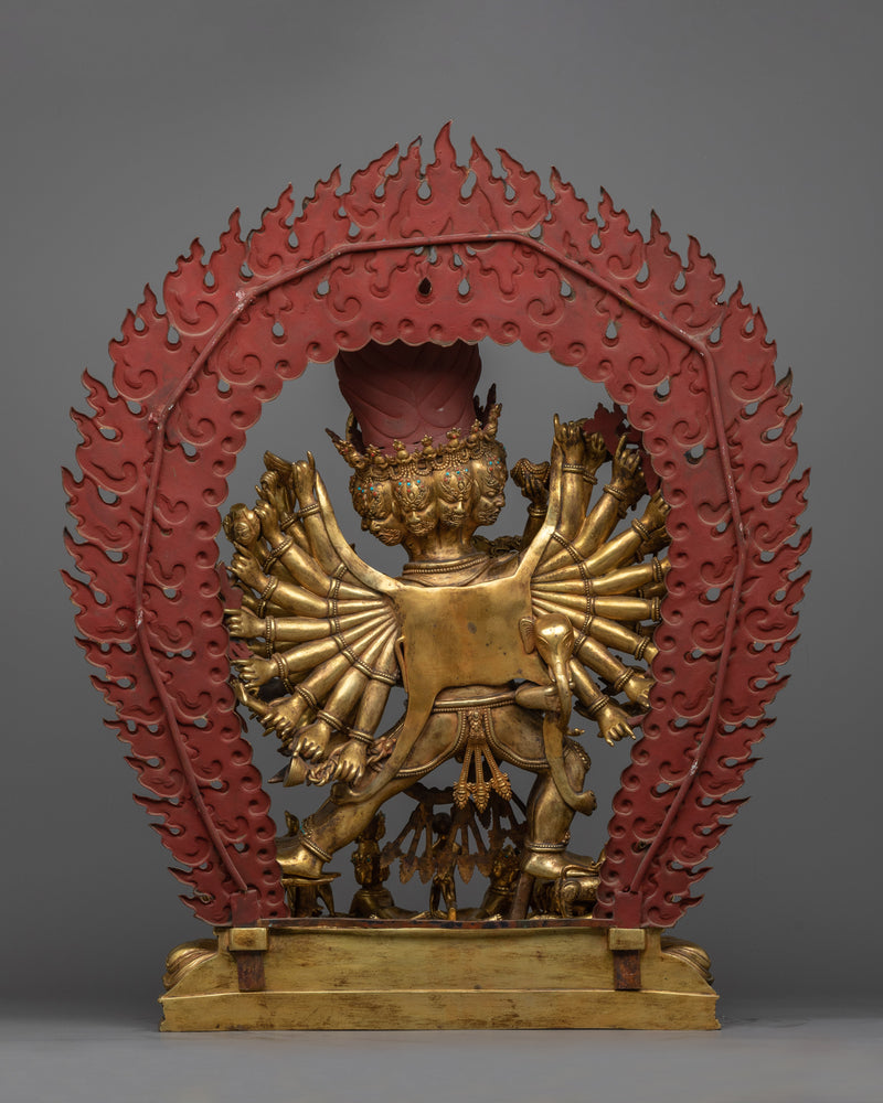 Yamantaka and His Consort Statue | Embodiment of Wrathful Compassion