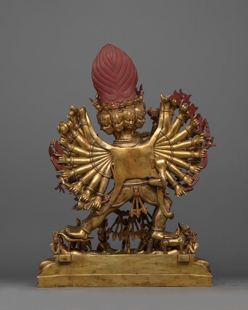 Yamantaka and His Consort Statue | Embodiment of Wrathful Compassion