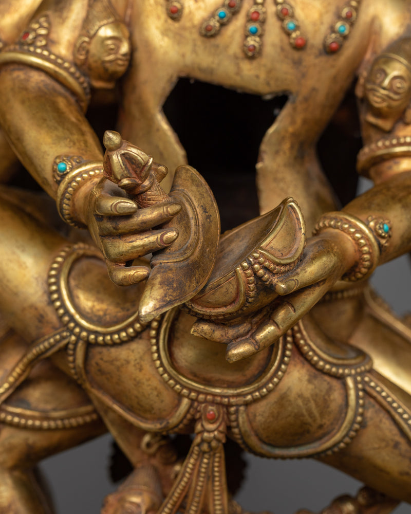 Yamantaka and His Consort Statue | Embodiment of Wrathful Compassion