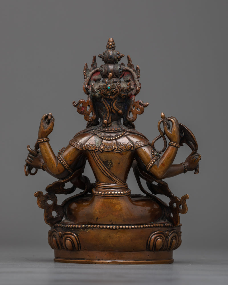 Bodhisattva Oxidized Statue | Embodiment of Compassion and Wisdom