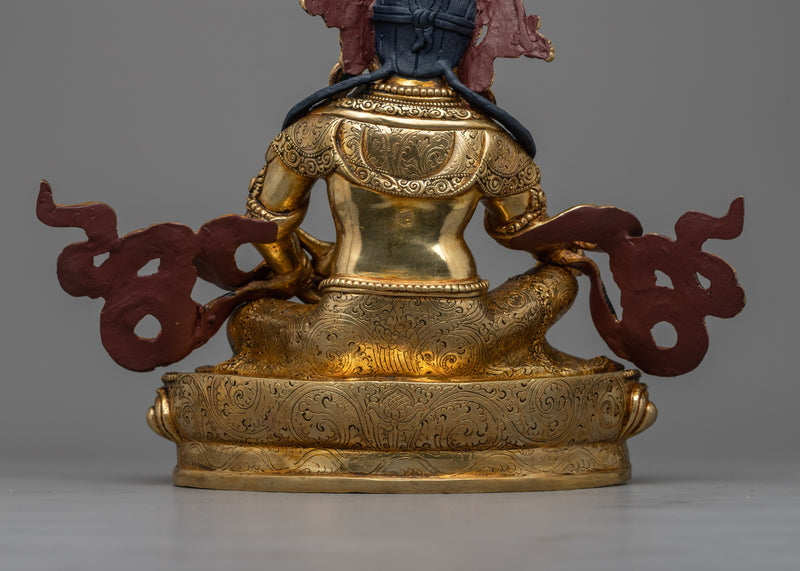 Gold Gilded Dzambhala Jewels Statue | Symbol of Wealth and Prosperity