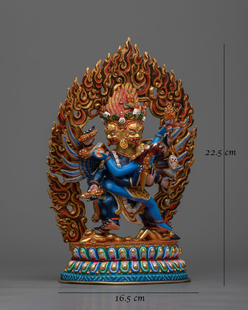 Vajra Kilaya Blue-Hued Statue | Guardian of Transformation and Power