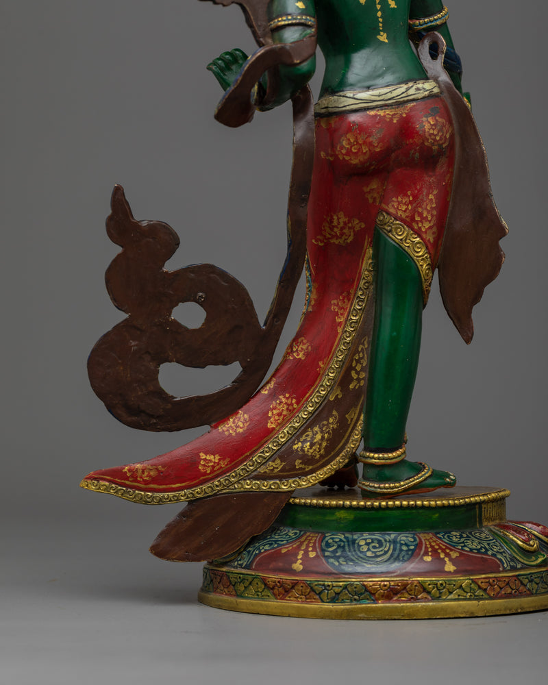 Elegant Standing Green Tara Statue | Symbol of Compassion and Serenity