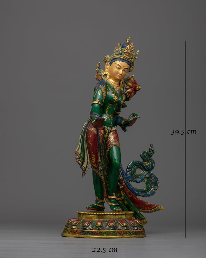 Elegant Standing Green Tara Statue | Symbol of Compassion and Serenity